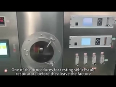 Filter-testvideo van de zelfreddende ademhalingsmiddelen
