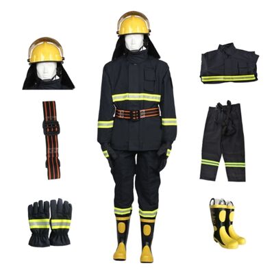 14-piece yellow fire protection uniform set