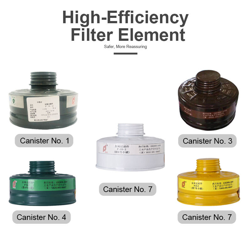 Yellow Silicone Full Face Dust Mask Self Priming Filtering Respirator Protects Against Toxic Gases And Dust