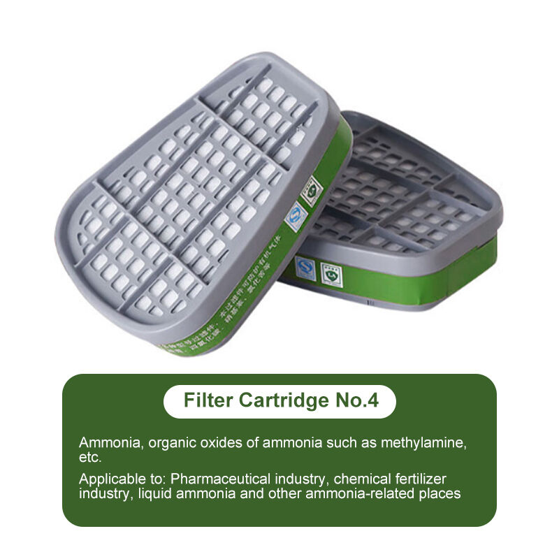 The factory sells 6003 organic vapor acidic gas cylinder activated carbon filter and 6200, 6800, 7502 reusable gas masks.