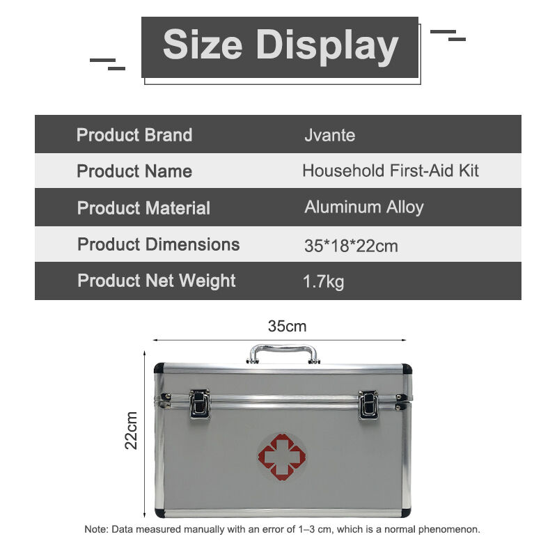 An empty aluminum alloy emergency medical kit for safety and protection
