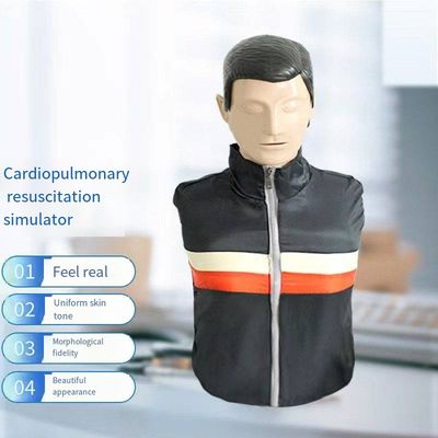 Simulatie van CPR-cardiopulmonale reanimatie, half figuur, volledige versie