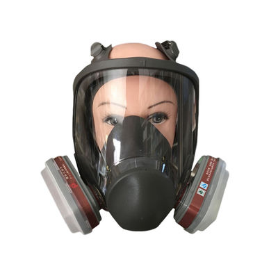 Grijze KN95 herbruikbare siliconen respirator voor stofbescherming en gasmaskerfunctie