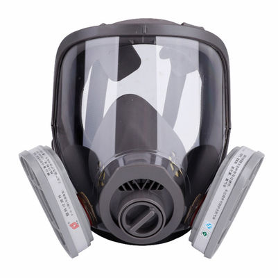 Grijze KN95 herbruikbare siliconen respirator voor stofbescherming en gasmaskerfunctie