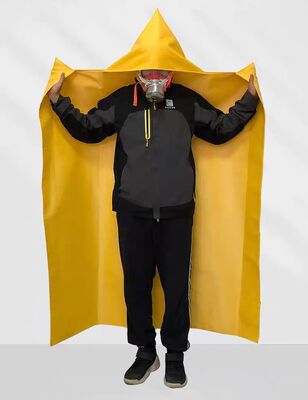 Industriële brandbeveiliging Silicone gecoate branddek 700°C hittebestendig nooddek met kap voor volledige veiligheid van het lichaam