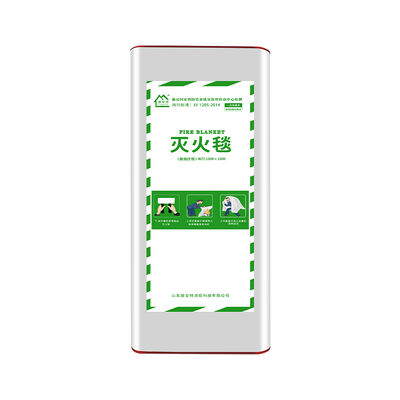 1.5x1.5m EN 1869 Branddek 500°C Hittebestendige glasvezel Brandnooddek Met PVC-hoes Voor Keuken Restaurant Werkplaats